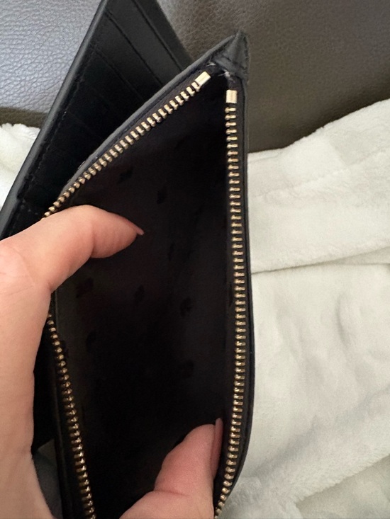 Kate Spade Leila Black Pebbled Leather Medium Universal Phone Wristlet Wallet - Picture 15 of 15